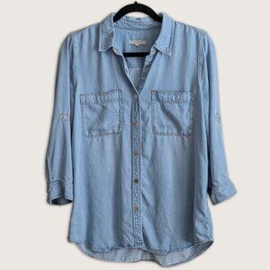 7 For All Mankind Chambray Button-Up Shirt